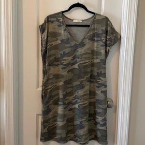 Camo T-shirt dress